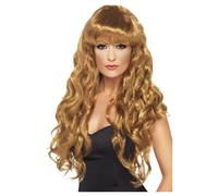 Siren Wig Smiffys Brown One Size