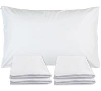 Sirenpho Pack of 4 Pillow Protector Zippered Covers 50x75cm, Anti Dust Mite, Anti-Allergy Hotel Quality Plain Pillow Case, Pillow not Included