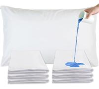 Sirenpho Pack of 6 Waterproof Pillow Protectors Zippered Covers 50x75cm, Anti Dust Mite, Anti-Allergy Hotel Quality Pillow Case, Pillow not Included