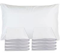 Sirenpho Pack of 8 Pillow Protector Zippered Covers 50x75cm, Anti Dust Mite, Anti-Allergy Hotel Quality Plain Pillow Case, Pillow not Included