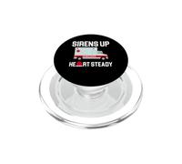 Sirens Up Heart Steady Ambulance Driver Funny EMT PopSockets PopGrip for MagSafe