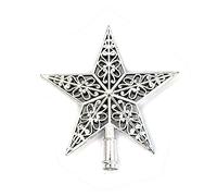 SIRIGOGO Silver Tree Topper Star with Snowflake Projector Lights for Christmas Decorations