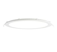 SIRIODISC 24W LED Round Recessed Ceiling Flat Panel Down Light Ultra Slim Lamp in Cool White 4000K for Commercial Lighting Office Corridors