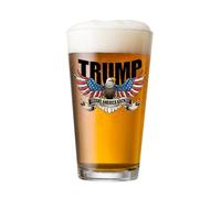 SIRIOKS Donald Trump Merchandise Pint Glasses - 16Oz Take America Back- Made In USA - President Trump Printed Beer Glass