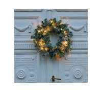 Sirius Anton Snowy Battery Operated LED Outdoor Christmas Wreath