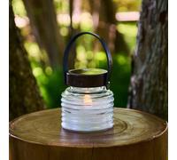 Sirius Aston Jar LED solar light, height 12 cm, black/brown, IP44