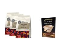 Sirius Coffee Colombia, Roasted Ground Filter Coffee, Set of 3+Coffee Filter Papers 40 PCS, Size 1x4 (Gift Set)