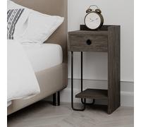 SIRIUS Right-Side Bedside Table with Drawer - Modern 60cm Narrow Nightstand