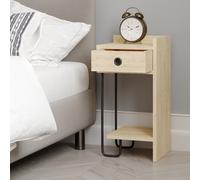 SIRIUS Right-Side Bedside Table with Drawer - Modern 60cm Narrow Nightstand