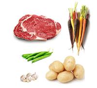 Sirloin Sunday Box - 6-Ingredient Meal Kit with Sirloin Steak, Baby Potatoes, Rainbow Carrots, Green Beans, Garlic & Cranberry Sauce - Ready-to-Cook Gourmet Dinner