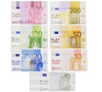 SIRLOMU 70 Sheets Fake Money Euro Real Size Fake Money for Movies Education Kids Play Commercial Store Package