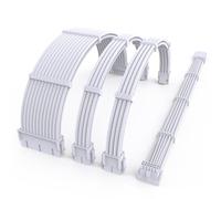 SIRLYR PSU Cable Extension Kit - PCIE 5.1 12VHPWR Cable,90 Degree 16 Pin GPU Adapter,Includes 24Pin ATX & 8Pin EPS,for RTX 5090/5080/5070ti & 4000 Series PC Build 16AWG White