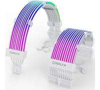 Sirlyr RGB 12VHPWR Cable Set,ARGB PSU Extension of Soft LED Strip Include 24Pin ATX,16 Pin to 2×8 Pin GPU Power Supply Cables for RTX 5090 5080 4080 PC Custom