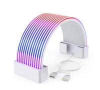 Sirlyr RGB PSU Cables LED Strips,ARGB PC Cable Cover Compatible 24 Pin Motherboard Extension Cable,Power Supply Cables,3Pin SYNC for Computer Setup 8In
