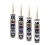 Siroflex SX Contractors Low Modulas Neutral Cure Silicone Seals Most Building and Glazing Joints, Almost Odourless and Forms a Durable Rubber Seal, Size - 300ml Colour - Oak (Pack of 4)