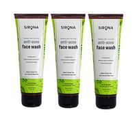 Sirona Anti Acne Face Wash for Men & Women - 4.2 (Pack of 3) with Neem, Green Tea, Tea Tree Oil & Aloe Vera | for Unclogs pores, Reduces sebum production & Calms inflammation