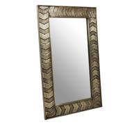 siros wall bedroom mirror in metallic silver wooden frame