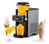 SiroSage Slushie Machine for Home No Ice Needed Frozen Drink Maker with 6 Preset Modes for Ice Cream,Frappés, Milk Shake,Slushy Machine with LED Display Ideal for Family,Charcoal,1 Pack+6 Modes