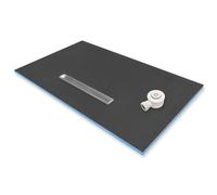 Sirra Linear Rectangular Wetroom Shower Trays with Longside Drain (Tile On Grate, 1200 x 900 x 30mm)