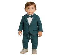 SIRRI Baby Boys Textured Slim Fit Suit 4-Piece Ring Bearer Set (Newborns to 24 Months)