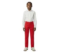 SIRRI Boys Cotton Red Chino Trousers Stretch Slim Fit School Smart Casual Chino Age 6 Years