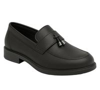 SIRRI Boys Slip-On Tassel Loafer Mat Black Shoes Patent & Matt Prom Smart Formal Footwear Size Infant 7.5