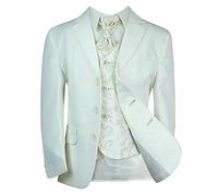 SIRRI Boys' Tailored Fit All in One Holy Communion Formal Suit Set in Ivory, Age 11 Years UK