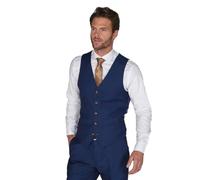 SIRRI Men’s Slim Fit Royal Blue Wedding Business Suit Waistcoat, Formal Set Sold SeparatelyChest 36R