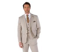 SIRRI Men’s Slim Fit Stone Beige Wedding Business Suit Jacket, Formal Set Sold Separately Chest 44R