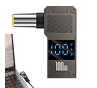 Sirseon 100w Pd Charger Connector Tip, Type C to Dc Charging Adapter, USB C to Laptop Charger Supply with Digital Display for Battery Pack