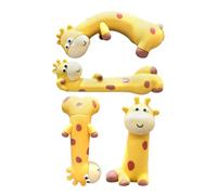 Sirseon Car Screen Figure, Car Screen Decor - 4 x Giraffe Desk Toy Ornament, Desk Toy Ornament, Creative Screen Craft Figures for the