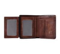 Sirseon Card Holder Wallet, Men's Wallet with Front Pocket, Portable RFID Blocking Wallet, Credit Card Holder, Vintage Men's Wallet with Multiple Card Slots, Short, coffee, Loseblattversion