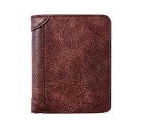 Sirseon Card Holder Wallet, Men's Wallet with Front Pocket, Portable RFID Blocking Wallet, Credit Card Holder, Vintage Men's Clutch Wallet with Multiple Card Slots, Short, coffee, Reguläre Version