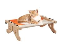 Sirseon Cat Seat for Large Cats, Cat Hammock for Windowsill, Wooden Cat Window Sill Shelf, Adjustable Cat Nest on the Windowsill, Cat Resting Lounger with Padded Duvet