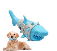 Sirseon Dog Toy Treat Dispenser, Puppy Teeth Cleaning Chewer, Chewable Shark Shape Food Dispenser Training Toy for Indoors and Outdoors Play