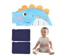 Sirseon Kids Belly Button Band - Cartoon Dinosaur Kids Relief Tummy Wrap - Reusable -Heating Belly Warmer, Heated Tummy Wrap, Belt for Upset Stomach Relief