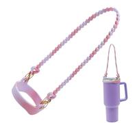 Sirseon Water Bottle Handle Strap, Water Bottle Straps for Carrying, Soft Holding Strap Makes the Bottle Handy, Water Bottle Handle Strap Handle Rope Cup Umbrella Rope Elastic Handle for, Light Purple