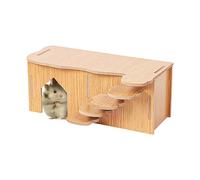 Sirseon Wooden Hamster | Hamster Cage Accessories | Pet House Accessories | Wooden Hamster Bedroom for Hamsters, Syrian Hamsters and Chipmunks