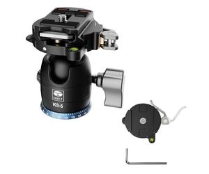 SIRUI 29mm Ball Head for Tripod, 360° Panoramic Aluminium Alloy Tripod Head for DSLR Camera, Camcorder, Ball Head for Monopod, Camera Slider, Max Load 10KG, KS-5