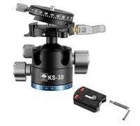 SIRUI 36mm Low Profile Ball Head KS-30, 360° Double Panoramic Aluminium Alloy Tripod Head for Camera, Camcorder, Professional Heavy Duty Ball Head for Tripod, Monopod, Camera Slider, Max Load 20KG