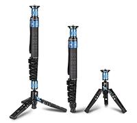 SIRUI P-325FS Camera Monopod for Photography, 140cm Carbon Fibre Camera Monopod with Removable Tripod Stand Base, Travel Hiking Walking Stick for DSLR, Video Camcorder, Max Load 10kg