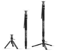 SIRUI 57.09"/145cm Carbon Fiber Monopod with Pedal and Feet,SVM-145P | with Camera Support, One-Step Height Adjustment, Twist Lock, Compact Travel Design, Removable Base, Max Load 22lbs/10kg