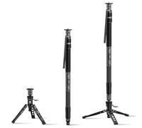 SIRUI 64.96"/165cm Carbon Fiber Monopod with Pedal and Feet, SVM-165P | with Camera Support, One-Step Height Adjustment, Twist Lock, Compact Travel Design, Removable Base, Max Load 22lbs/10kg