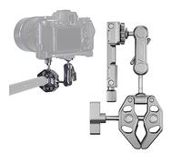 SIRUI Alien Series Camera Magic Arm with Phone Clamp, Crab-Shaped Articulating Camera Clamp with 1/4"-20 Screw, 3/8"-16 Holes, Fits Gopro/DSLR Camera/Phones, Silver (MA-GS)