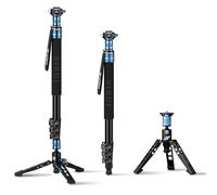 SIRUI Aluminum Monopod with Feet, 75.8" Compact Professional Monopod for Cameras, Supports up to 33lbs, Compatible with Sony, Canon, Nikon DSLR, AM-404FL+QC-55