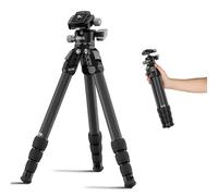 SIRUI AM-224S+G0 Lightweight Carbon Fiber Mini Travel Tripod,Ultra-Light 1.78lbs,4-Section Compact Tripod with 360° Ball Head,3 stage Leg Angle Adjustment,Max Load 22lbs