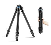 SIRUI AM-254 Travel Tripod Professional Photography Carbon Fiber Camera tripod 4 Leg Sections Twist Leg Locks Tripod with Detachable Stainless Steel Spikes, Loads up 12KG