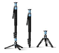 SIRUI AM-404FL Camera Monopod with Feet for Photography | 75"/190cm Aluminum with Removable Tripod Stand Base, 4-Sections Travel Lightweight for DSLR, Camcorder, Max Load 12kg