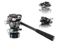 SIRUI AM-KV10 Video Tripod Fluid Head, Metal Pan Tilt Head, Quick Release | 8° Leveling Base, Video Tripod Head for Compact DSLRs Cameras, Lightweight for Travel Vlog, Max Load 11lbs/5kg
