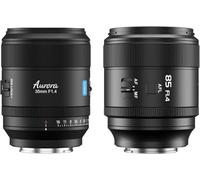 SIRUI Aurora F1.4 Full Frame Auto Focus Lens Set, 85mm Telephoto Prime Portrait & 35mm Wide Angle Prime Lens for E Mount Cameras FX3, FX6, A7 Series, A7R Series, A7S Series, A9, ZV-E1, Black